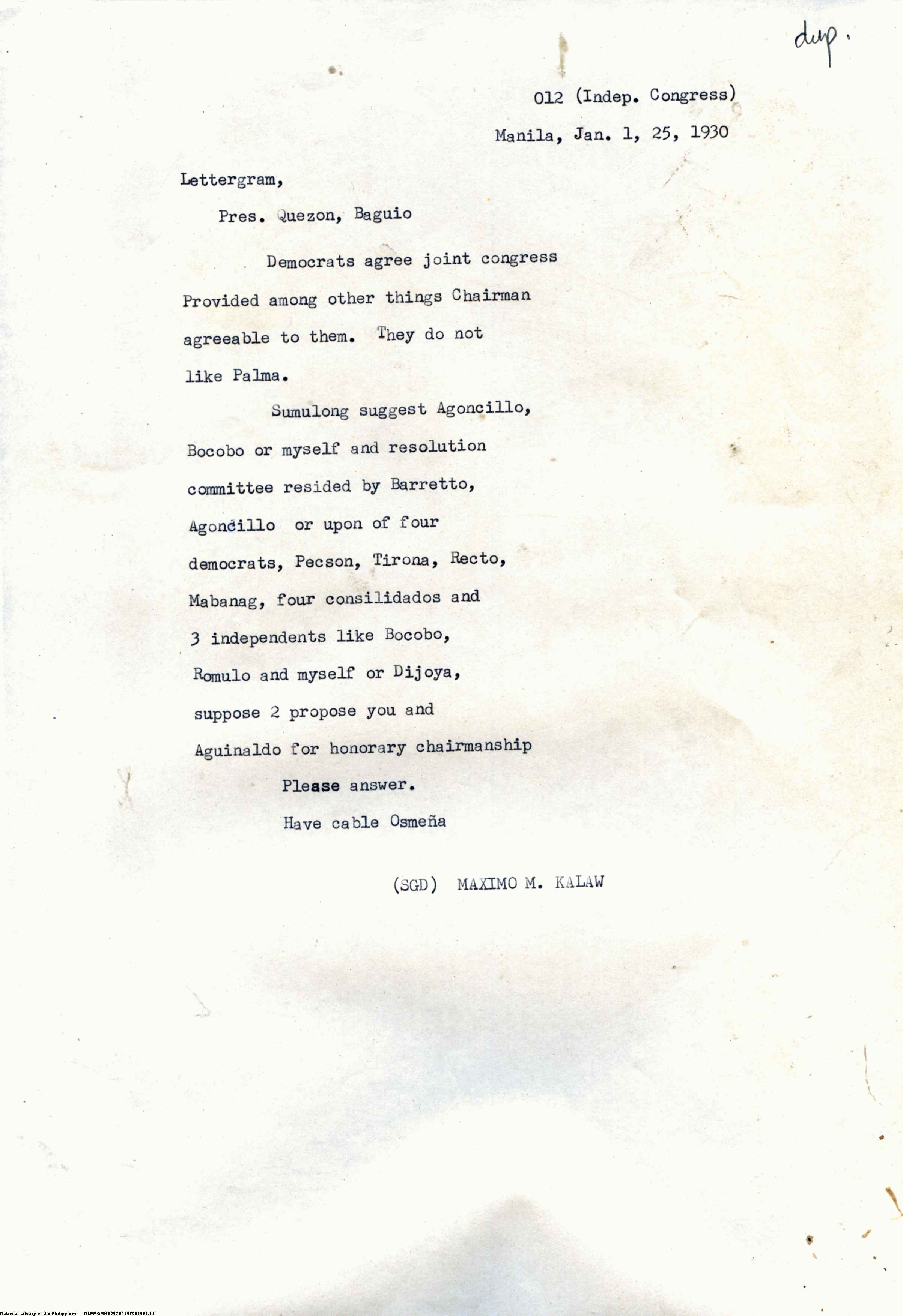 1 
